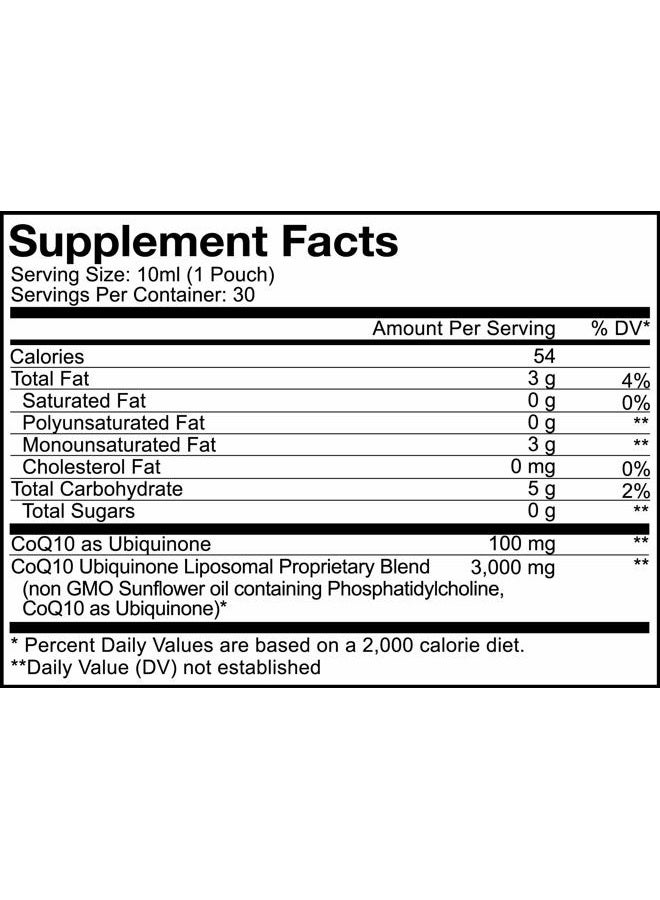 Codeage Wonder Heart Liquid CoQ10 Liposomal Ubiquinone Supplement, Coenzyme Q10 Heart Vitamins, Non-GMO Sunflower Phosphatidylcholine Vegan Blend, Raspberry Flavored Softgel, Pack of 30 Pouches - Image 2