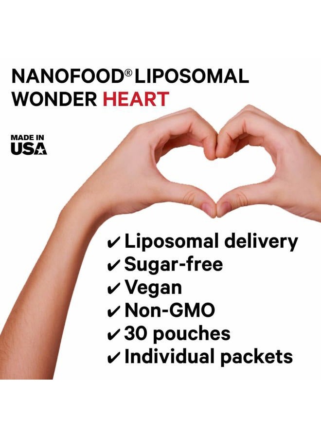 Codeage Wonder Heart Liquid CoQ10 Liposomal Ubiquinone Supplement, Coenzyme Q10 Heart Vitamins, Non-GMO Sunflower Phosphatidylcholine Vegan Blend, Raspberry Flavored Softgel, Pack of 30 Pouches - Image 5