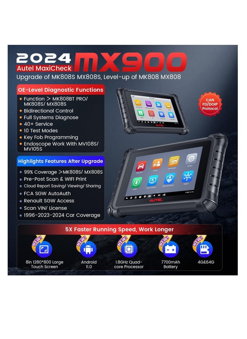 Autel 2024 Autel MaxiCOM MK900 Auto All System Diagnostic Scanner Tool Bidirectional - Image 1