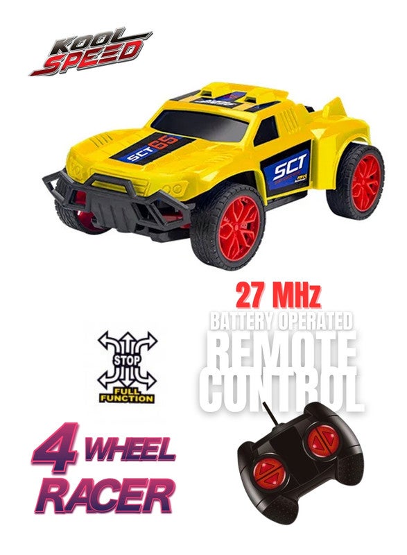 gearbox Kool Speed 1:24 R/C Dune Blasters Rally Truck Remote Control Toys For Kids  3 Years+ (Yellow) - Image 3