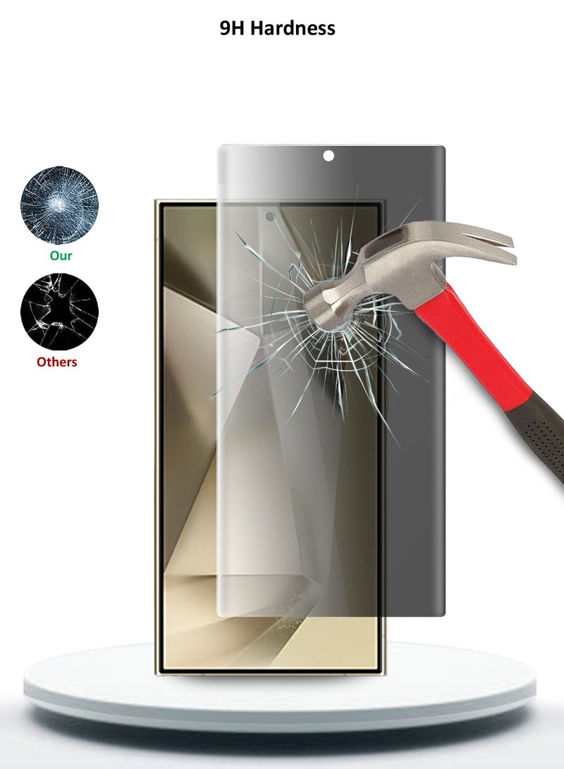 Wtech Premium Curved Edges UV Full Glue Full Cover Privacy Tempered Glass Screen Protector For Samsung Galaxy S24 Ultra 5G 2024 Clear - Image 4