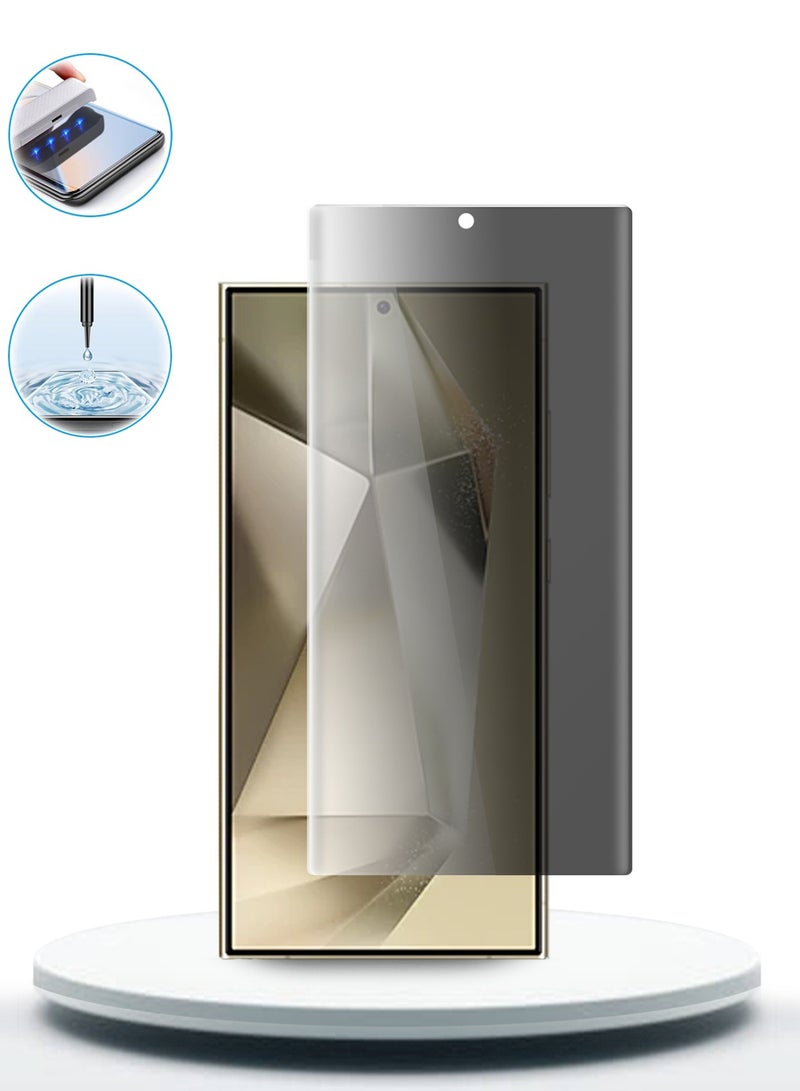 Wtech Premium Curved Edges UV Full Glue Full Cover Privacy Tempered Glass Screen Protector For Samsung Galaxy S24 Ultra 5G 2024 Clear - Image 2