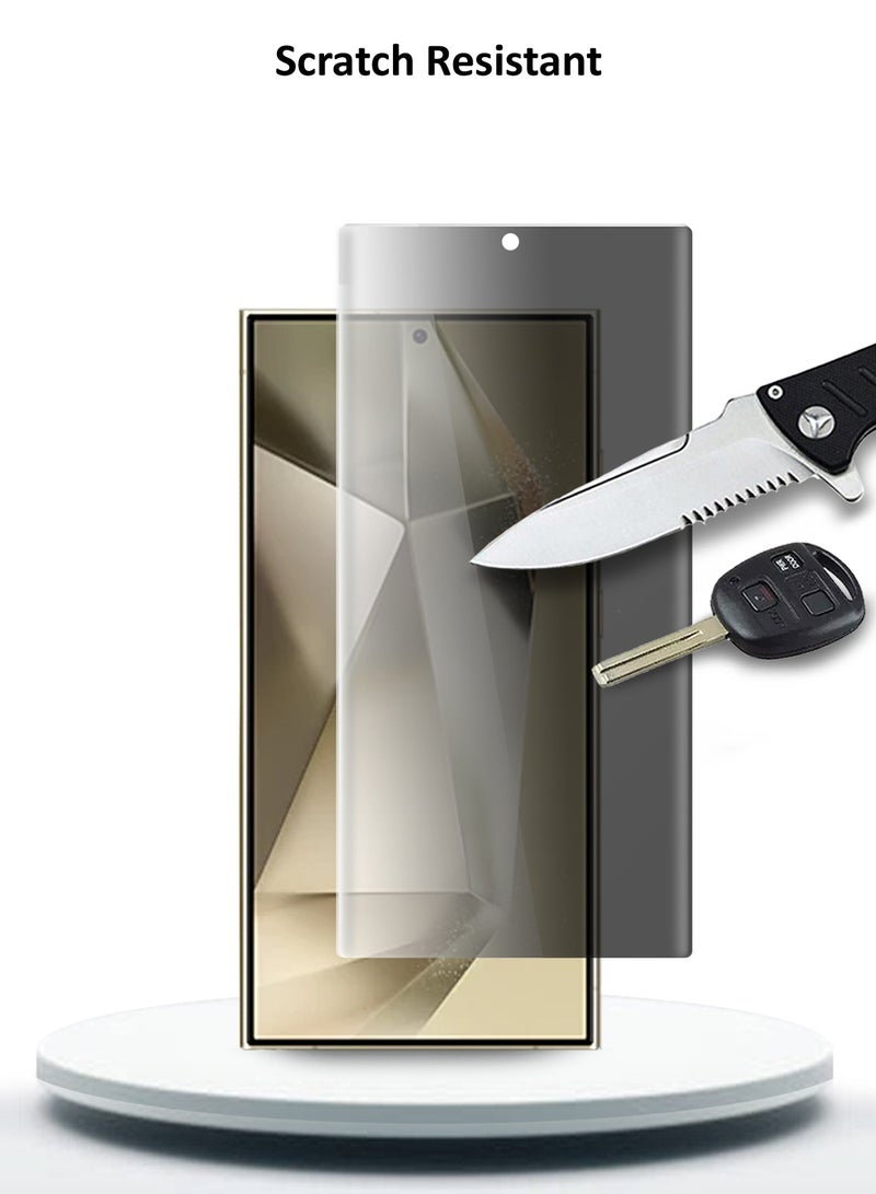 Wtech Premium Curved Edges UV Full Glue Full Cover Privacy Tempered Glass Screen Protector For Samsung Galaxy S24 Ultra 5G 2024 Clear - Image 3