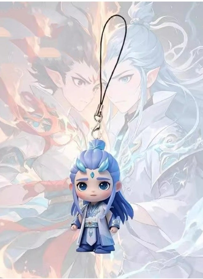 WAIKIL ''Nezha 2'' Acrylic Mobile Phone Decoration Pendant Movie Peripheral Keychain - Ao Bing  - Image 1