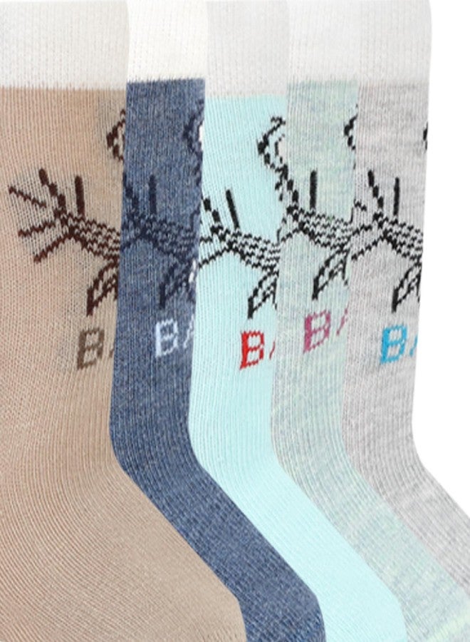 Bonjour Poochie Baby Kids Socks for Infants Pack of 5 - Image 5
