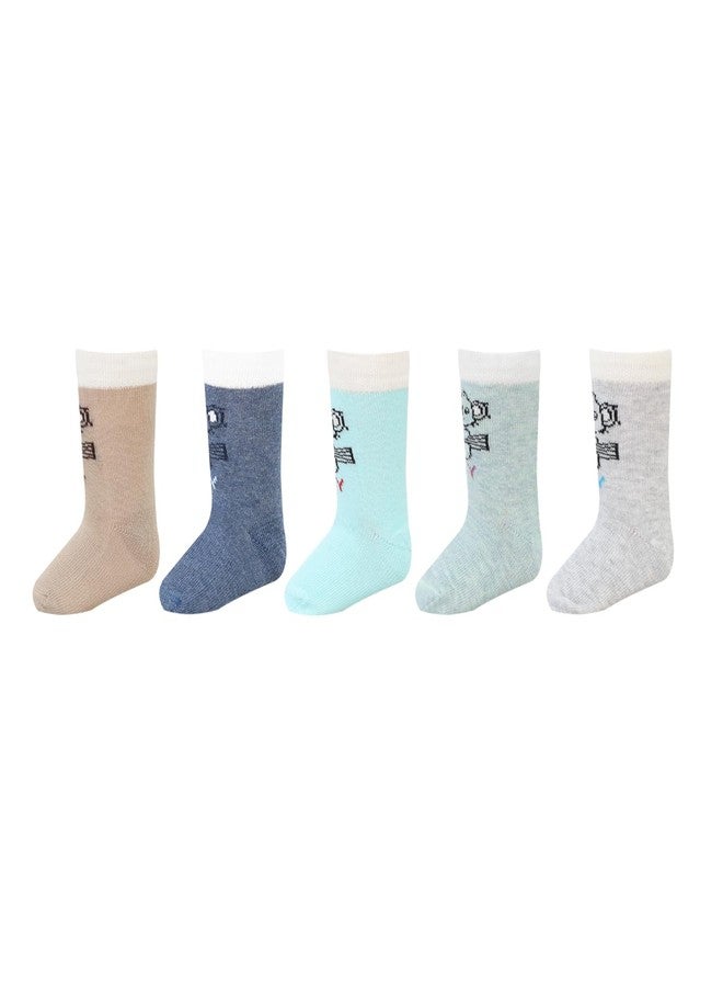 Bonjour Poochie Baby Kids Socks for Infants Pack of 5 - Image 2