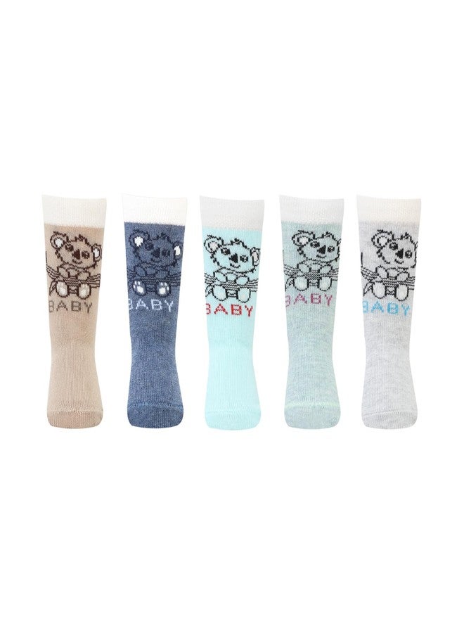 Bonjour Poochie Baby Kids Socks for Infants Pack of 5 - Image 3
