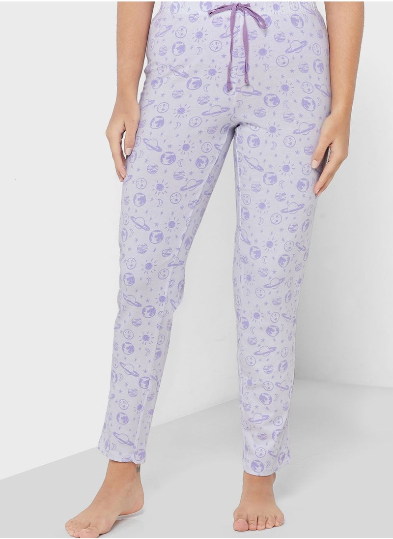 Ginger - Printed T-Shirt And Pyjama Set - Image 1
