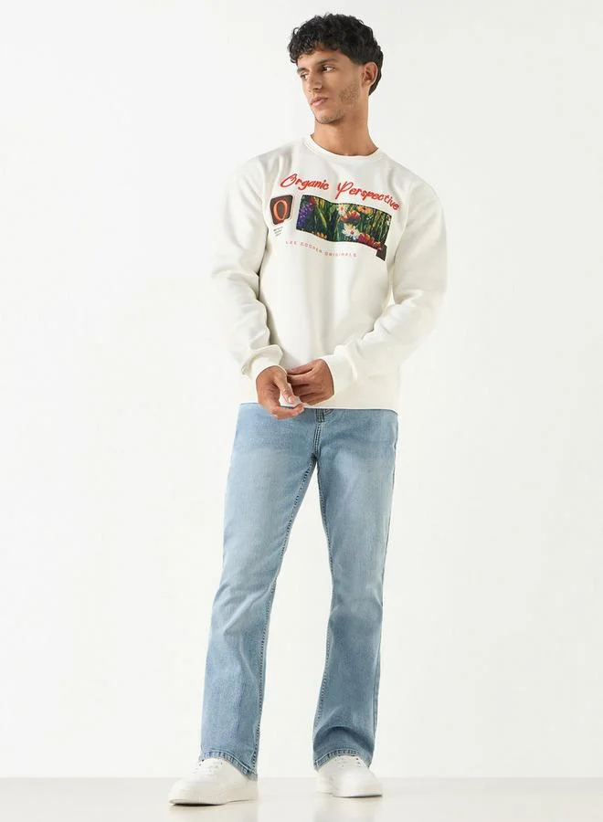 Lee Cooper Lee Cooper Printed Sweatshirt with Long Sleeves