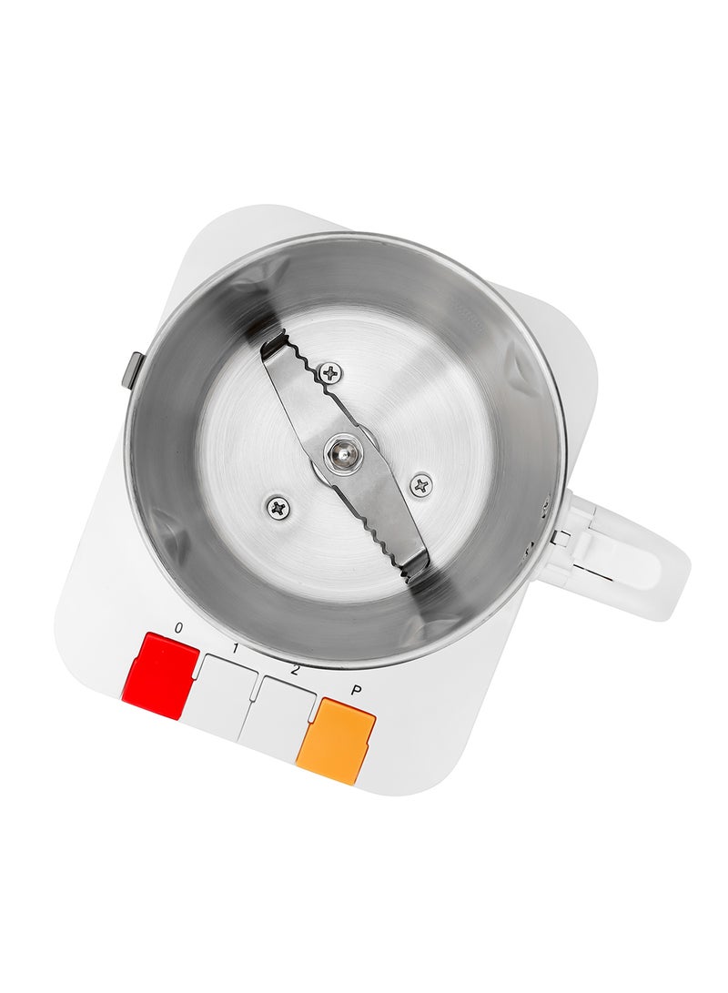 GEEPAS 300 G Food Processor, Suitable for Grinding Coffee Beans, Spices, Nuts, Etc| Equipped with Grinder Cup, Lid and Stainless Steel Blades| Perfect for Kitchen Use| 2 Years Warranty 0.3 kg 600 W GCG286N White/Silver - Image 2