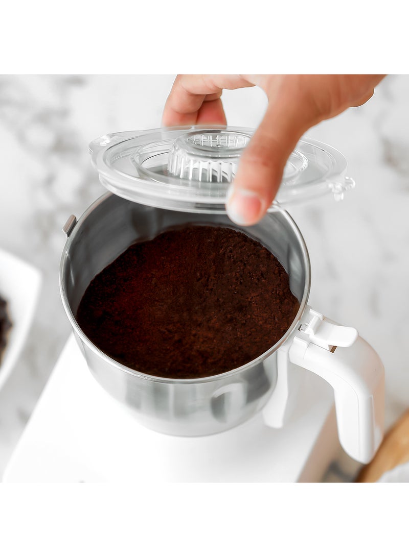 GEEPAS 300 G Food Processor, Suitable for Grinding Coffee Beans, Spices, Nuts, Etc| Equipped with Grinder Cup, Lid and Stainless Steel Blades| Perfect for Kitchen Use| 2 Years Warranty 0.3 kg 600 W GCG286N White/Silver - Image 5