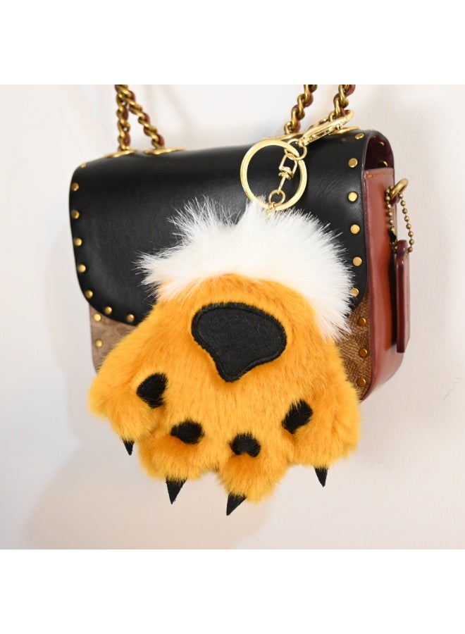 Furry Tiger Paw Plush Keychain Key Ring for Bags and Keys - Image 5