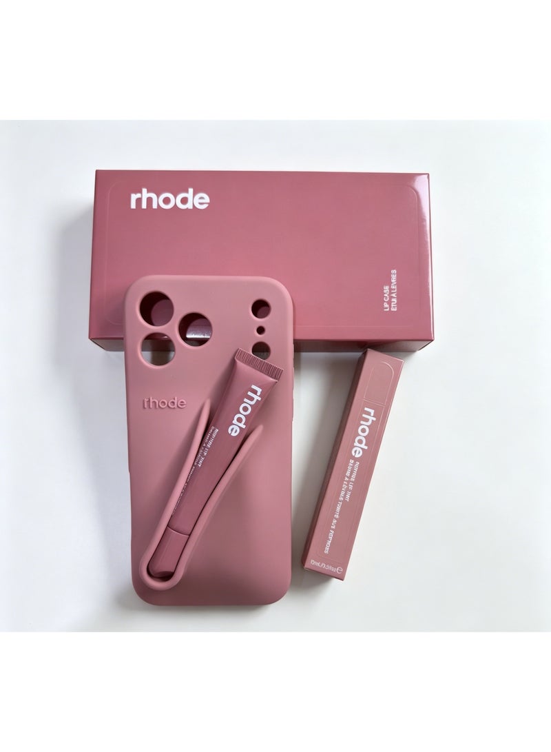 Rhode26 New Limited Edition Lip Gloss Blush Phone Case with Magnetic Lip Balm Holder