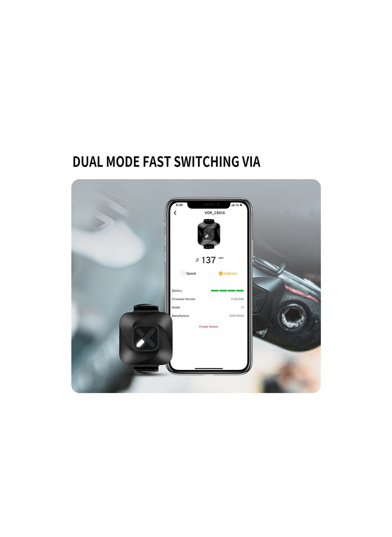 Generic - ANT+ & Bluetooth 4.0 Dual Mode Cadence/Speed Sensor for Indoor/Outdoor Cycling, IPX7 Waterproof Bike Computer, Compatible with Wahoo Fitness, Zwift, and Strava for Road, MTB, and Spinning Bikes. - Image 1