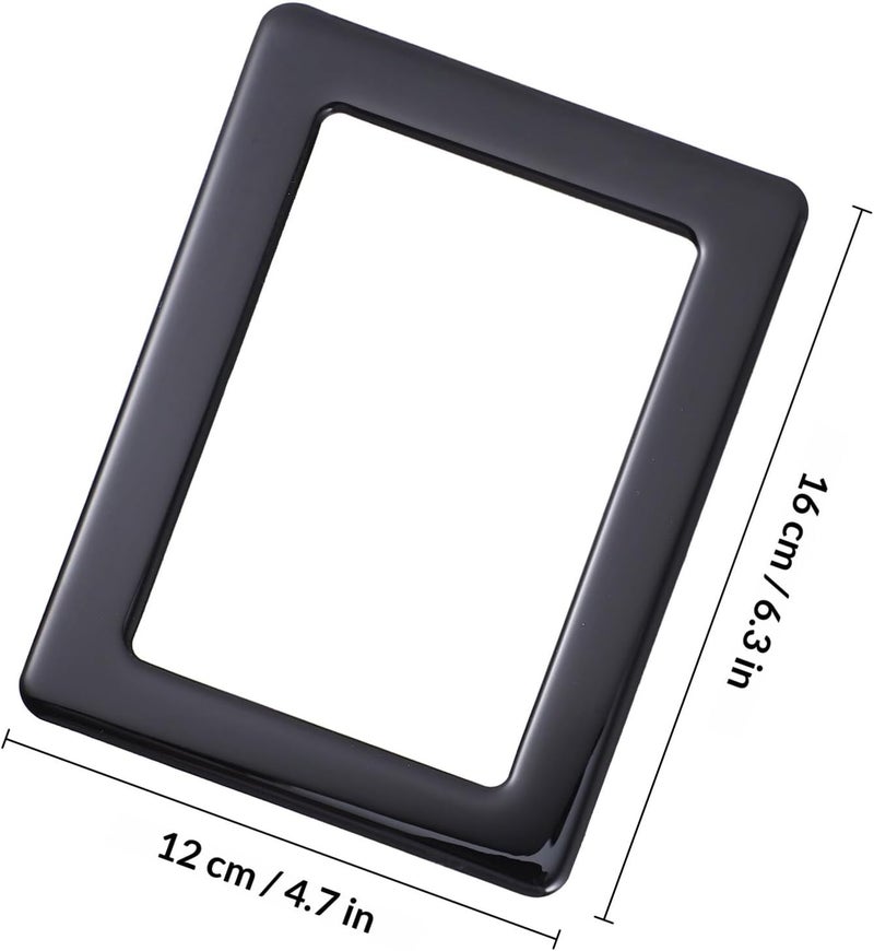 Magnetic Picture Frame 2pcs Set, Crystal Photo Holder with White and Black Borders, Refrigerator Magnetic Photo Frames for Home and Office Décor - Image 2