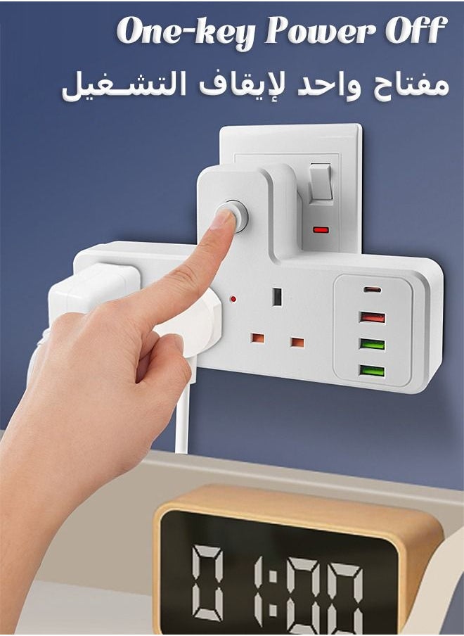 MITOYO Multi Plug Outlet Expander - Wall Plug - High Security Converter Socket - Wireless Power Strip - Outlet Splitter  - Image 3