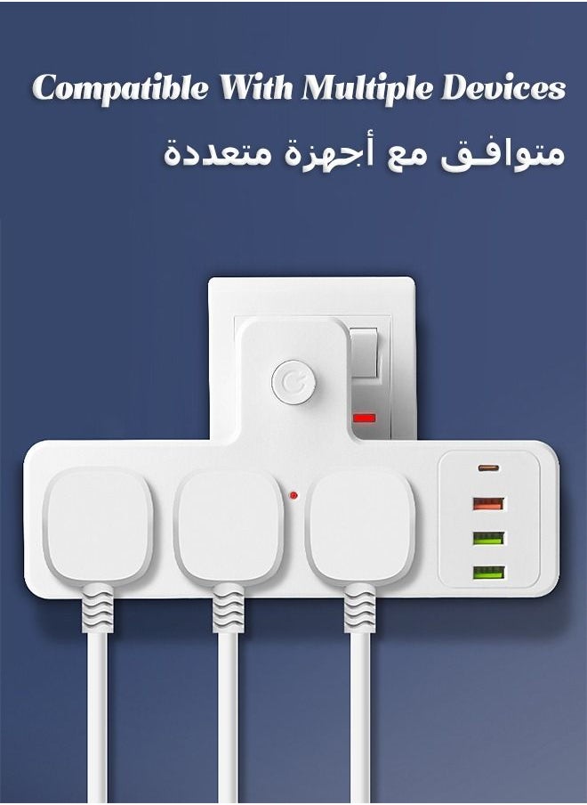 MITOYO Multi Plug Outlet Expander - Wall Plug - High Security Converter Socket - Wireless Power Strip - Outlet Splitter  - Image 2