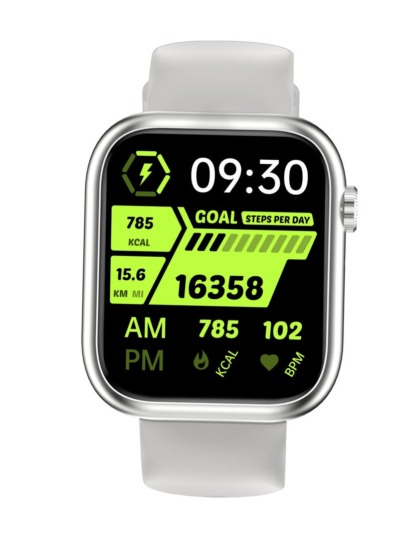 io suite iOsuite Glam Smart Watch with Bluetooth Calling, 1.83” HD Fashion Display, Heart Rate, Blood Pressure & SpO2 Monitor, Stress & Sleep Tracking, 100+ Sports Modes, Compatible with Android & iOS – Gray (FBW40) - Image 5