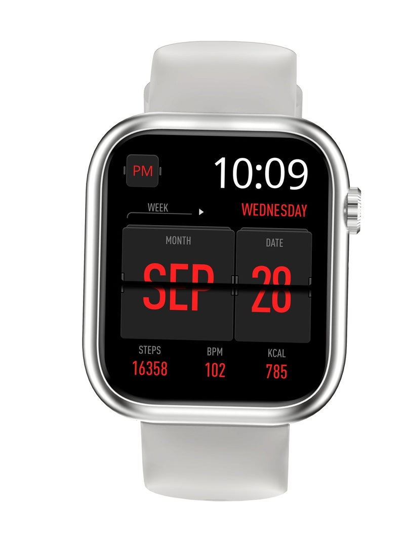 io suite iOsuite Glam Smart Watch with Bluetooth Calling, 1.83” HD Fashion Display, Heart Rate, Blood Pressure & SpO2 Monitor, Stress & Sleep Tracking, 100+ Sports Modes, Compatible with Android & iOS – Gray (FBW40) - Image 4
