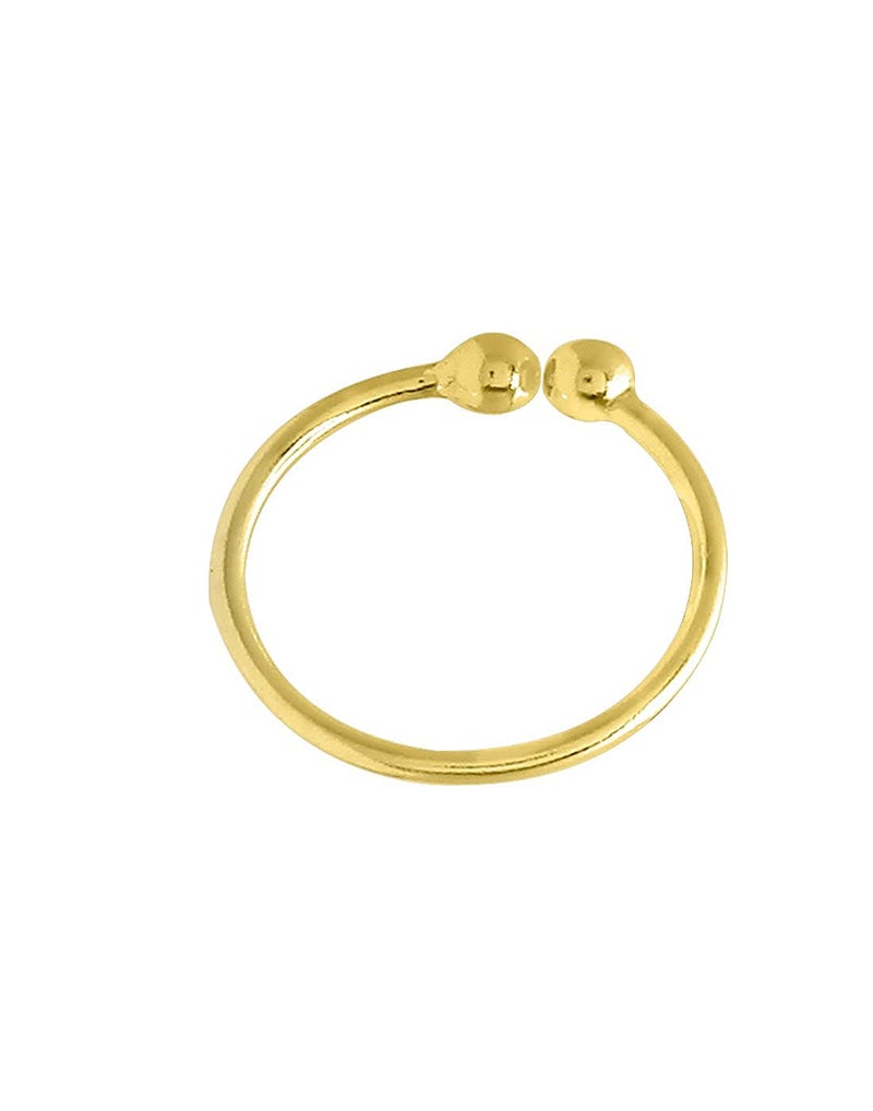 Abhooshan Pure 92.5 Sterling Silver Designer Press On Nose Ring - No Piercing required - Clip-On. Stylish and Latest Body Jewelry for Septum Couch Helix - Image 1