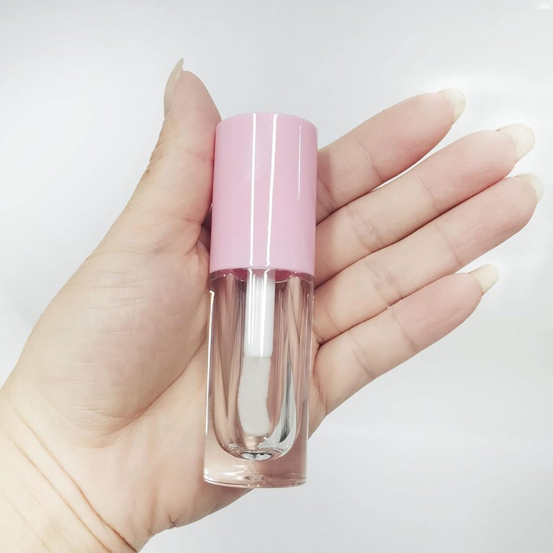 COSIDEA 14pcs Empty 6ml big doe foot wand Chunky lip gloss tubes for DIY lipgloss,Pink round lipgloss containers tubes with thick wand - Image 5