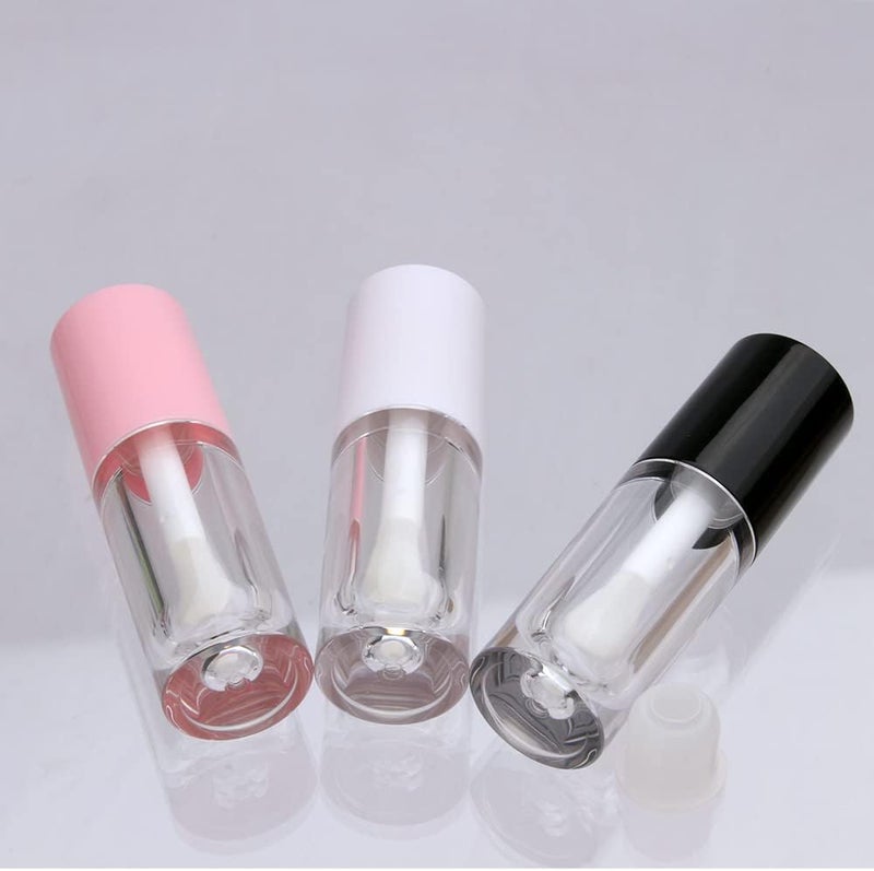 COSIDEA 14pcs Empty 6ml big doe foot wand Chunky lip gloss tubes for DIY lipgloss,Pink round lipgloss containers tubes with thick wand - Image 4