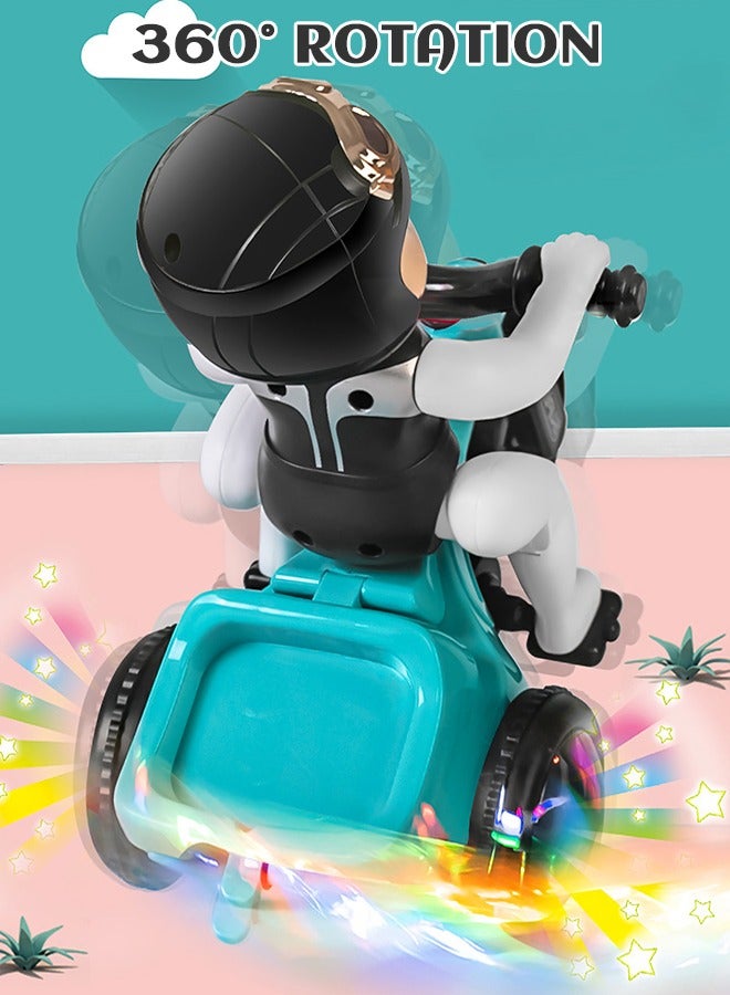 GROIC Electric Tricycle Toy for Kids, Tricycle Car Model Bike Toys with Flashing Lights and Music Sound, Rotating Stunt Car Automatic Riding 360 Degree Rotation Bicycle Entertainment for Children - Image 4