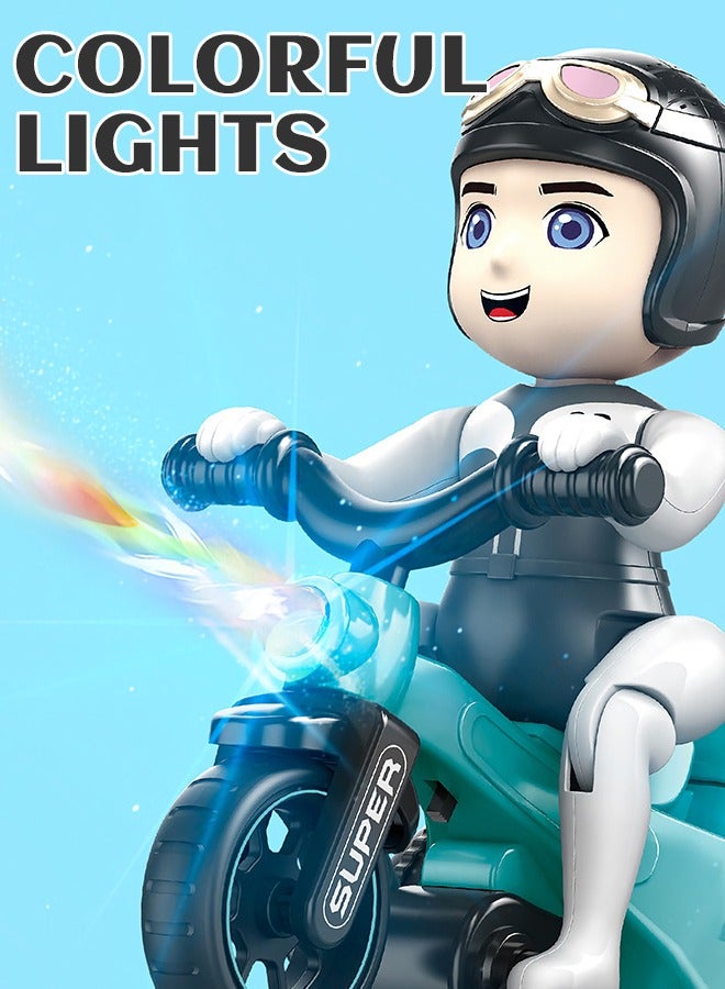 GROIC Electric Tricycle Toy for Kids, Tricycle Car Model Bike Toys with Flashing Lights and Music Sound, Rotating Stunt Car Automatic Riding 360 Degree Rotation Bicycle Entertainment for Children - Image 3