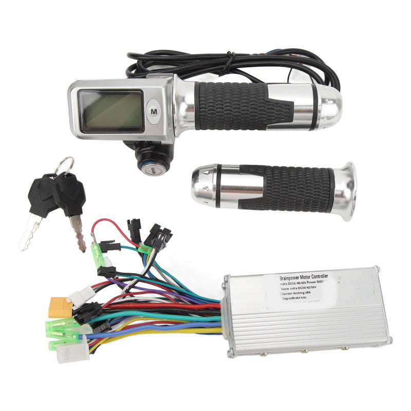 KF Brushless Motor Controller 36V 48V 500W Sine Wave - Automatic Hall Repair Waterproof Controller with LCD Throttle Grip for Electric Bicycle - Image 1