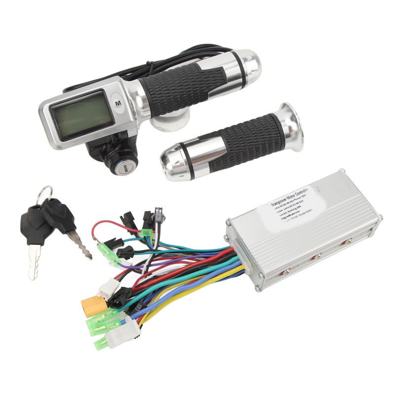 KF Brushless Motor Controller 36V 48V 500W Sine Wave - Automatic Hall Repair Waterproof Controller with LCD Throttle Grip for Electric Bicycle - Image 2