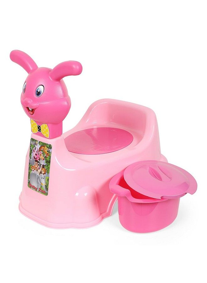 Nabhya Rabbit Baby Potty Training Seatchair For Kidsinfant Potty Toilet Chair With Removable Tray & Closing Lid (Pink) - Image 2