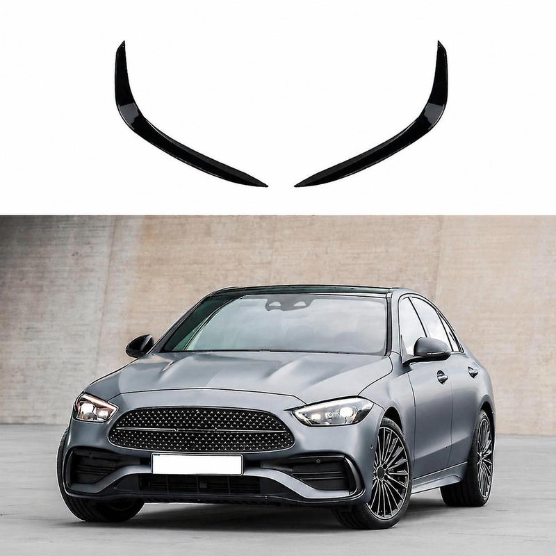 2pc Bumper Lower Spoiler For Mercedes-benz C-class W206 2022 Black - Image 3