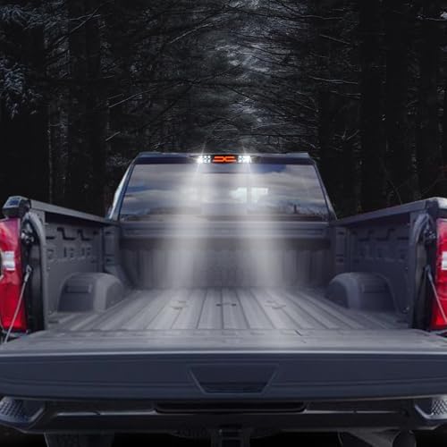 GPLUS G-PLUS LED 3rd Brake Light Fit for Chevy Silverado 2014-2020/Fit GMC Sierra 2014-2020 X Type Led Bar High Mount Stop Light Rear Tail Cargo Lamps Black Smoked Lens Black Housing Tercera Luz De Freno - Image 4