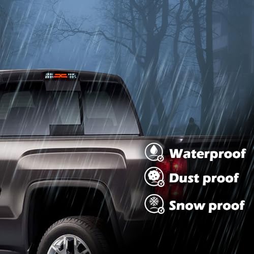 GPLUS G-PLUS LED 3rd Brake Light Fit for Chevy Silverado 2014-2020/Fit GMC Sierra 2014-2020 X Type Led Bar High Mount Stop Light Rear Tail Cargo Lamps Black Smoked Lens Black Housing Tercera Luz De Freno - Image 5