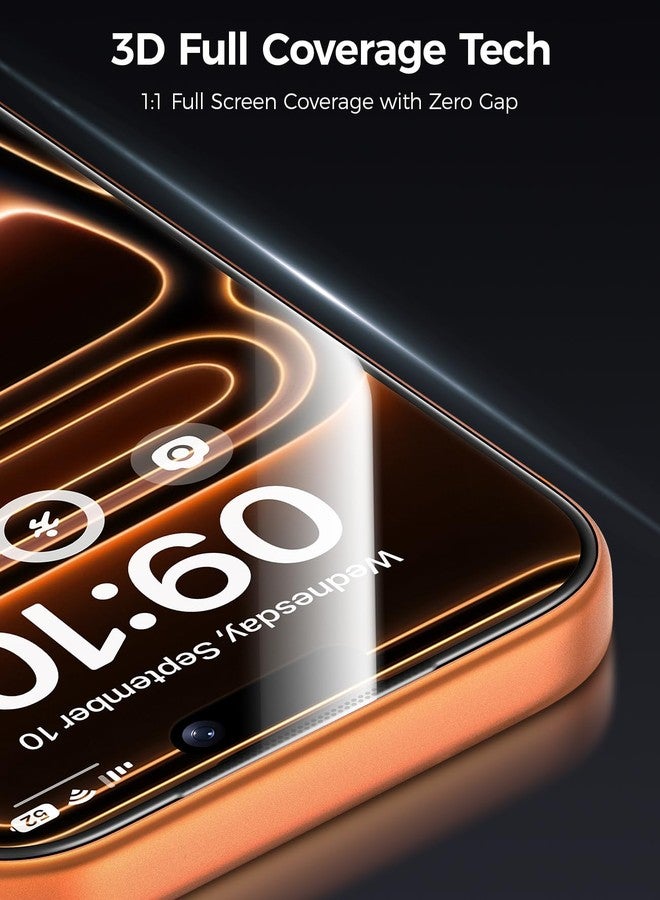 BENKS GlassWarrior AR Screen Protector for iPhone 17 Pro Max 6.9 inch, 3D Curved Full Coverage Tempered Glass, Superior Scratch Resistance Anti-Reflective Tempered Glass Screen Protector - Image 2