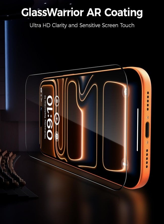 BENKS GlassWarrior AR Screen Protector for iPhone 17 Pro Max 6.9 inch, 3D Curved Full Coverage Tempered Glass, Superior Scratch Resistance Anti-Reflective Tempered Glass Screen Protector - Image 5