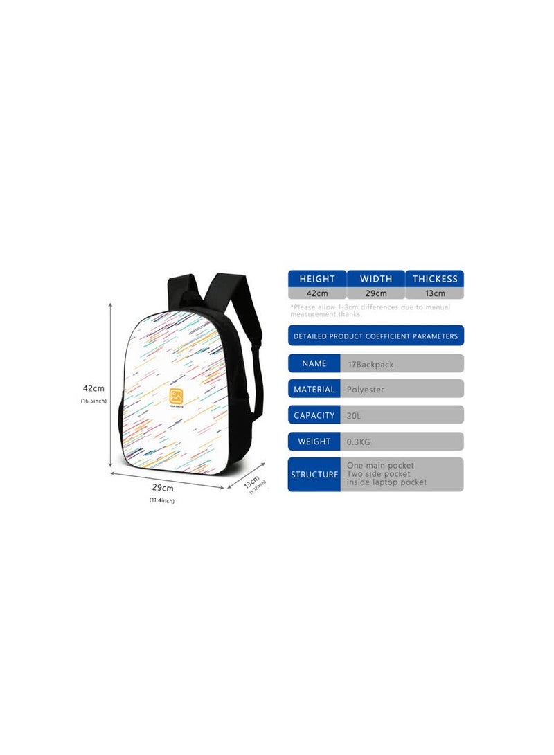 Printed backpack polyester schoolbag large-capacity cross-body bag student-X01-Wednesday \"Miss Wednesday's Home\" Wednesday Addams (universal standard three-piece set)