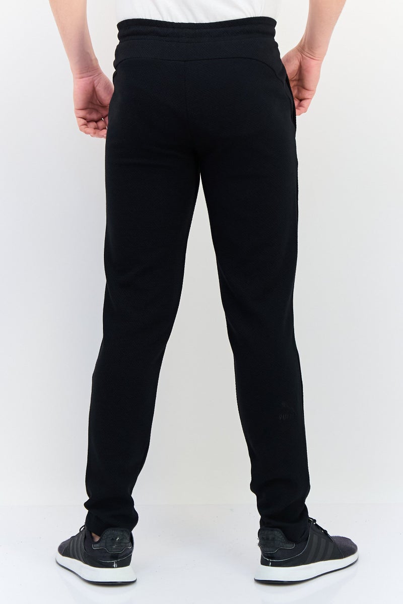 PUMA سروال رياضي خارجي ضيق من بومة x وان للرجال بشعار العلامة التجارية، أسود - Image 4