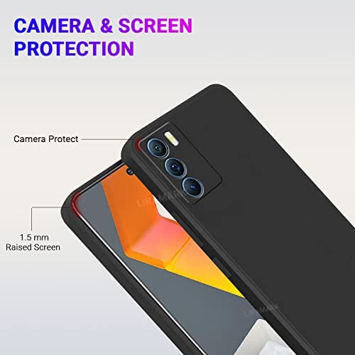 LIRAMARK Silicone Soft Back Cover Case for Vivo iQOO 9 SE 5G (Silicone Black) - Image 3