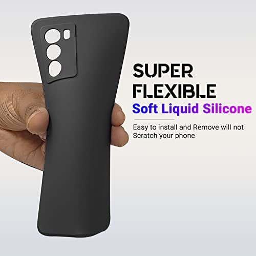 LIRAMARK Silicone Soft Back Cover Case for Vivo iQOO 9 SE 5G (Silicone Black) - Image 4