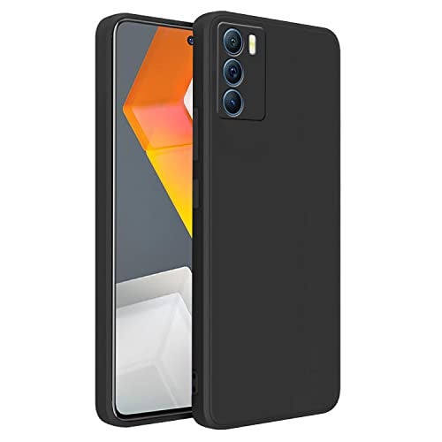 LIRAMARK Silicone Soft Back Cover Case for Vivo iQOO 9 SE 5G (Silicone Black) - Image 1