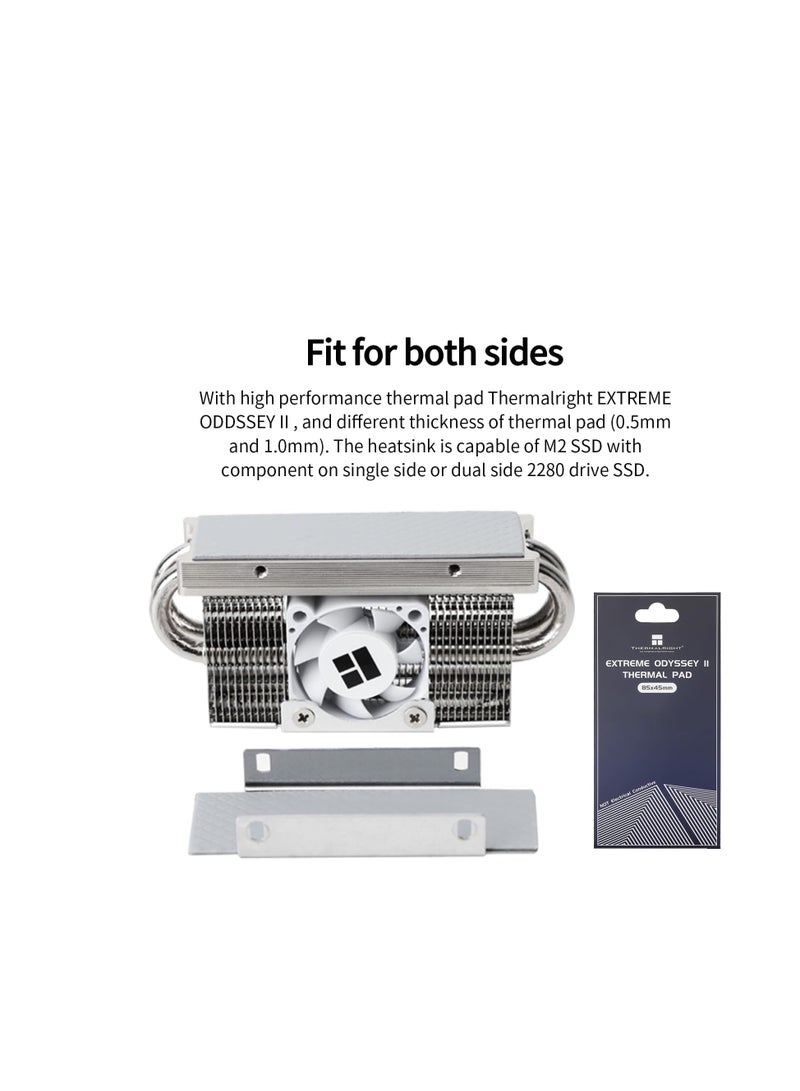 Thermalright HR10 2280 PRO SSD Cooler, Double Sided Heatsink, Carries 14.8W/m.k Silicone Pad, Includes 4 heatpipes, Reflow Process, 2280 SSD Heatsink Cooler for Desktop - Image 3