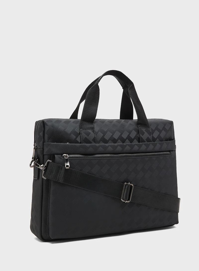 Robert Wood Embossed 14 Inch Office Laptop Bag