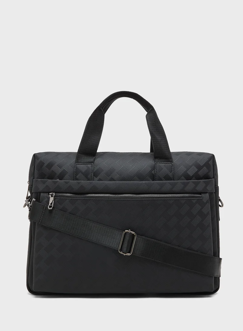 Robert Wood Embossed 14 Inch Office Laptop Bag