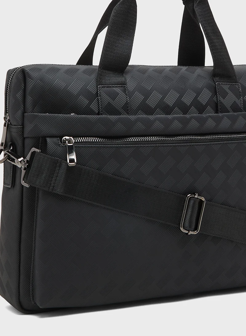 Robert Wood Embossed 14 Inch Office Laptop Bag