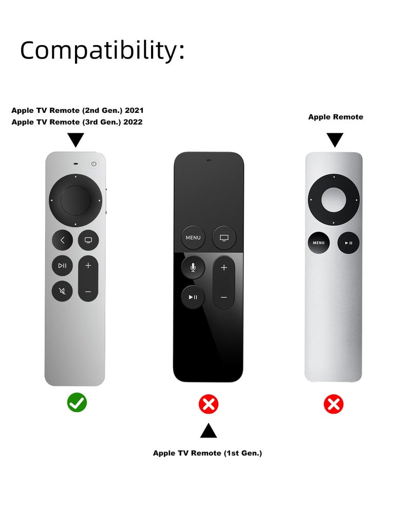 K TOMOTO Compatible with Apple TV 4K Siri Remote Case 2021, Silky-Soft Anti-Slip Protective Silicone Cover for Siri Remote Control 2nd Generation [Lanyard Included], Pine Green - Image 2