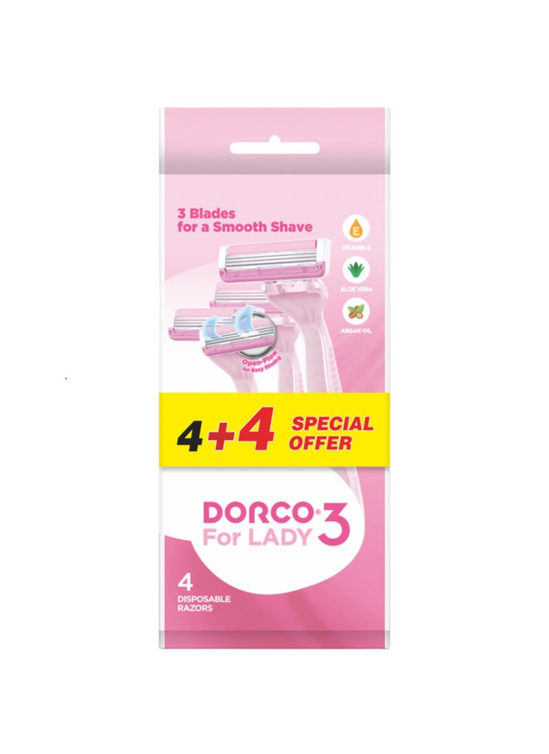 DORCO شفرات حلاقة نسائية شايع القابلة للتخلص منها