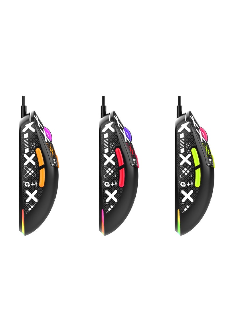 ARNOTEC - Wired gaming mouse RGB luminous lightweight gaming mouse protective sticker custom gaming mouse office business gaming integrated mouse desktop notebook USB wired mouse - Image 1
