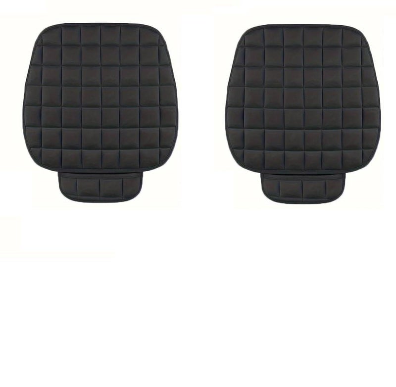 RADIANT Ultra-Soft Memory Foam with Non-Slip Grip and Storage Pouch Car Seat Cover Sponge Front Rear,– Universal Fit, All-Season (Black Front 2 Pcs) - Image 1
