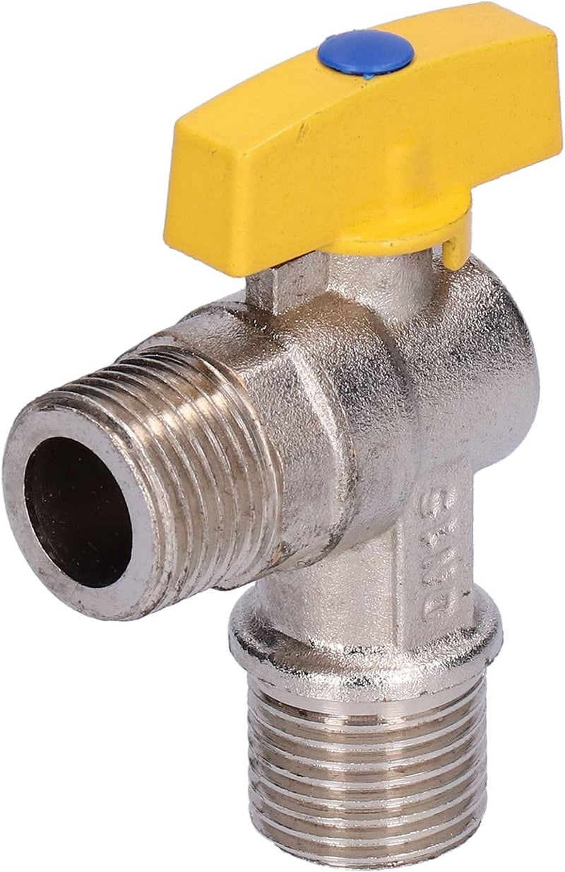 HEEPDD Angle Stop Valve, Shut Off Valve, G1/2 Male Thread, Suitable for Home Kitchen Gas Applications Angle Stop, Electroplating Brass Compact Nan Gardening - Image 3